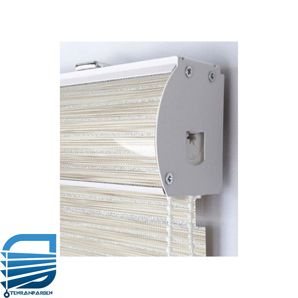 پرده زبرا طوسی طرح چوب - تصویر 5