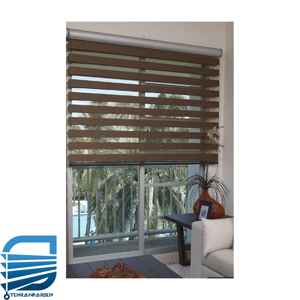 پرده زبرا قهوه ای كد B28 - تصویر 3